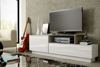 Poza cu Cama TV cabinet SIGMA 3 180 white/white gloss + sonoma oak