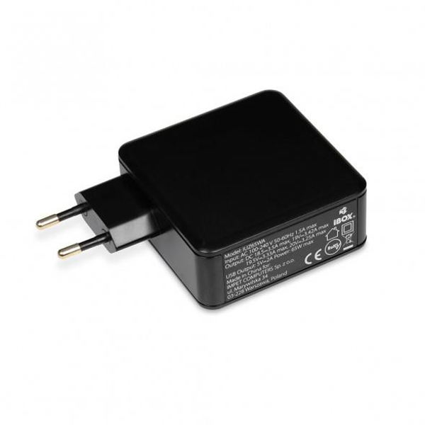 Poza cu iBox IUZ65WA power adapter/inverter Auto 65 W Black (IUZ65WA)