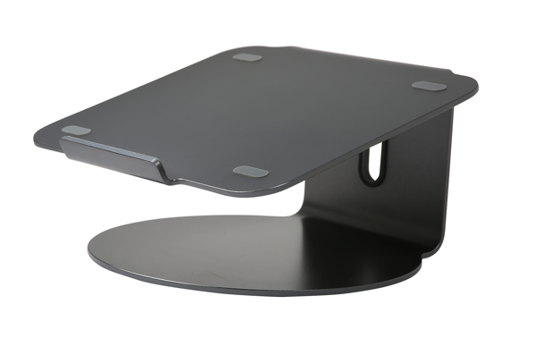 Poza cu 360° aluminium laptop stand POUT EYES 4 metal gray (POUT-01001G)