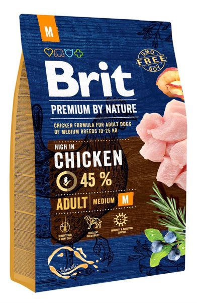 Poza cu BRIT Premium By Nature Adult Medium M 8 kg