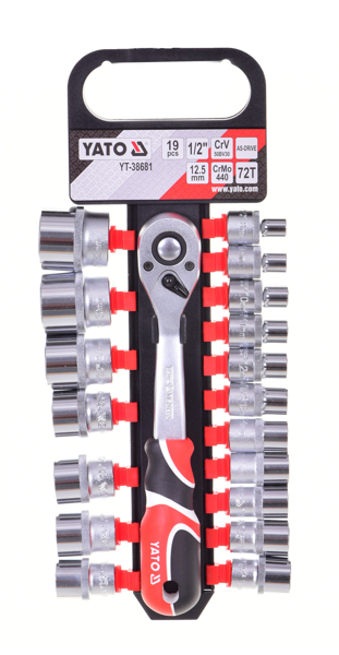 Poza cu Yato YT-38681 Socket wrench set 19 pc(s)