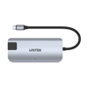 Poza cu UNITEK uHUB P5+ USB 2.0 Type-C 10000 Mbit/s Black, Grey (D1028A)