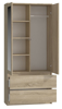 Poza cu Topeshop SS-90 SON LUS KPL bedroom wardrobe/closet 5 shelves 2 door(s) Oak
