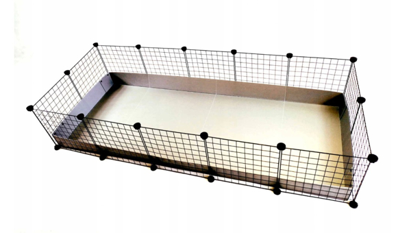Poza cu C&C modular cage 3x2 pig rabbit hedgehog silver 180 x 75 x 37 cm