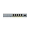 Poza cu Zyxel GS1350-6HP-EU0101F network switch Managed L2 Gigabit Ethernet (10/100/1000) Grey Power over Ethernet (PoE)