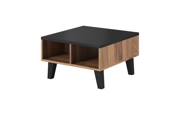 Poza cu Cama LOTTA 60 coffee table wotan oak/mat black (LOTTA LAW60 WOT)
