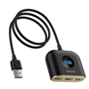 Poza cu 4-in-1 Baseus Square Round USB Adapter, HUB USB 3.0 to 1x USB 3.0 + 3x USB 2.0, 1m black (CAHUB-AY01)