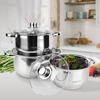 Poza cu MAESTRO MR-2020-6M 6-piece cookware set, stainless steel