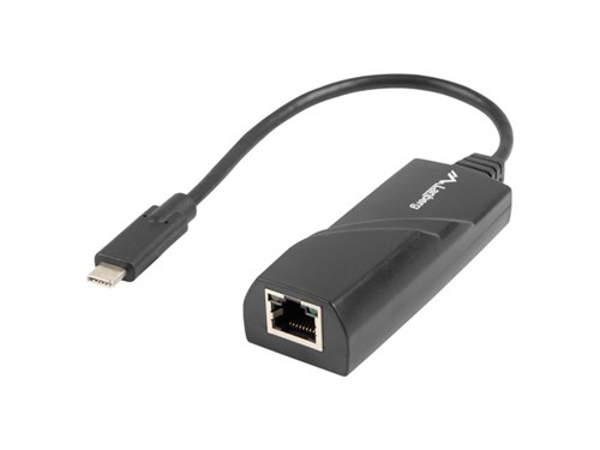 Poza cu Lanberg NC-1000-02 cable gender changer USB-C RJ-45 Black (NC-1000-02)