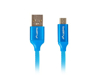 Poza cu Cablu Lanberg Premium CA-USBM-20CU-0018-BL (USB 2.0 - Micro USB type B 1,8m blue color)