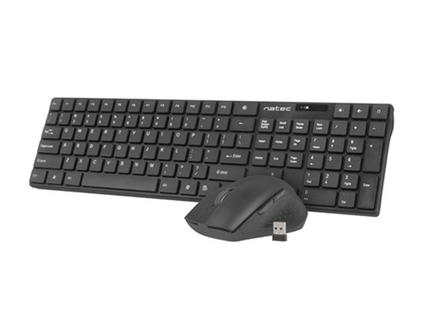Poza cu Mouse si tastatura NATEC Stingray NZB-1440 (USB (Radio 2.4 GHz) (US) black color Optical 1600 DPI, 800 DPI)