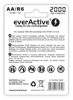 Poza cu Rechargeable batteries everActive Ni-MH R6 AA 2000 mAh Silver Line - 2 pieces (EVHRL6-2000)