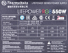 Poza cu Power supply Thermaltake Litepower RGB PS-LTP-0550NHSANE-1 (550 W, Active, 120 mm)