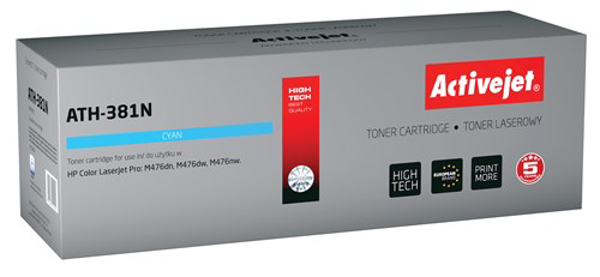 Poza cu Activejet ATH-381N toner for HP printer, HP CF381A replacement, Supreme, 2700 pages, cyan (ATH-381N)