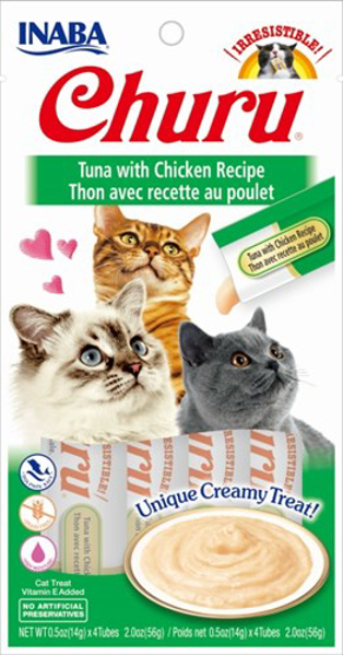 Poza cu INABA Churu Tuna with chicken - cat treats - 4x14 g (EU102)