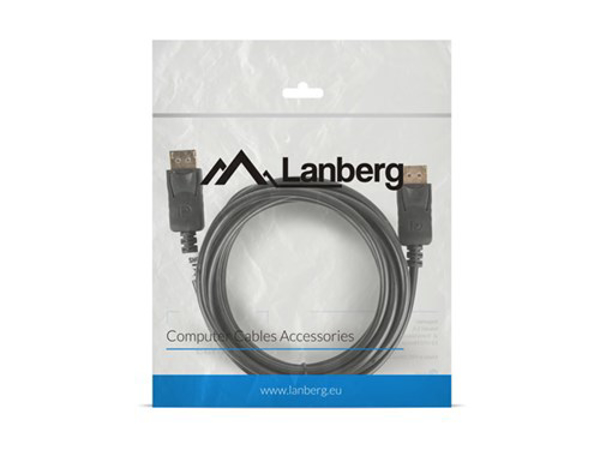 Poza cu Lanberg CA-DPDP-10CC-0030-BK DisplayPort cable 3 m Black (CA-DPDP-10CC-0030-BK)