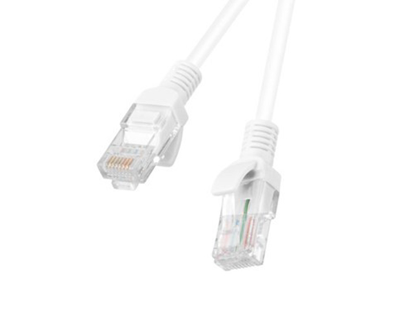 Poza cu Lanberg PCU5-10CC-0300-W networking cable 3 m Cat5e U/UTP (UTP) White (PCU5-10CC-0300-W)