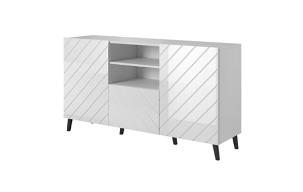 Poza cu ABETO chest of drawers 150x42x82 white glossy (ABETO KOM150 BI)