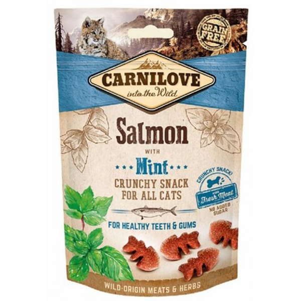 Poza cu CARNILOVE Crunchy Snack Salmon & Mint for cats - 50 g