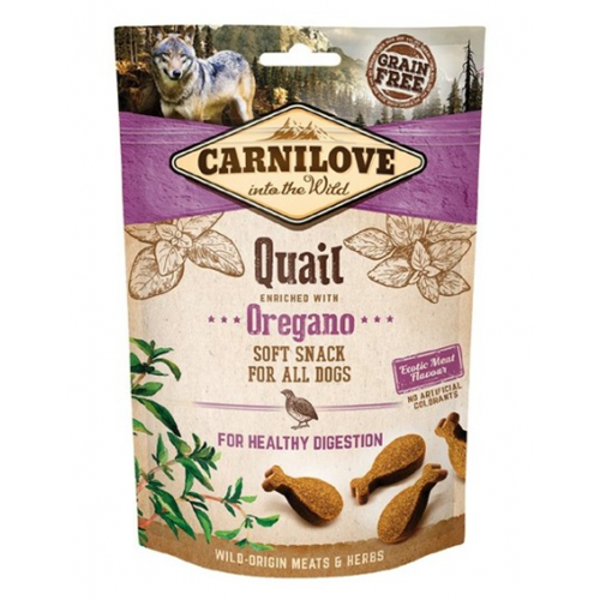 Poza cu CARNILOVE Semi-Moist Snack Quail & Oregano - Dog treat with quail and oregano - 200 g