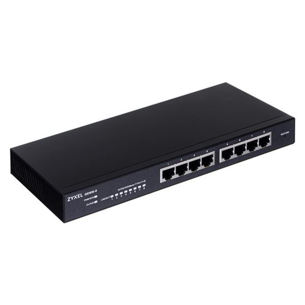 Poza cu Zyxel GS1915-8 Managed L2 Gigabit Ethernet (10/100/1000) Black (GS1915-8-EU0101F)