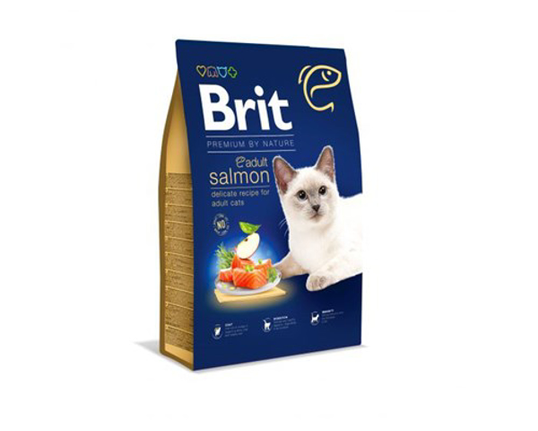 Poza cu BRIT Dry Premium By Nature Adult Salmon - dry cat food - 1,5 kg