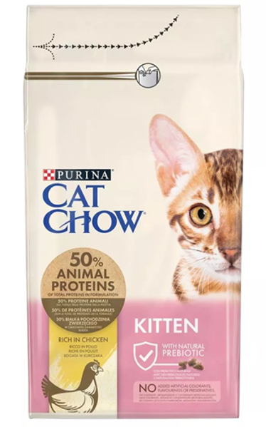 Poza cu Purina Cat Chow Kitten cats dry food Chicken 1.5 kg