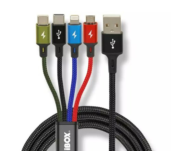 Poza cu Universal 4 in 1 charging cable I-BOX USB IKUM4W1