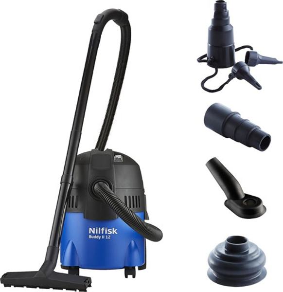 Poza cu Nilfisk Buddy II 12 Home Edition Black, Blue Wet & Dry Aspirator, masina de curatat 12 l 1200 W (128390152)