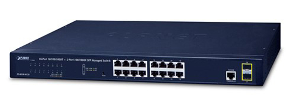 Poza cu PLANET GS-4210-16T2S network switch Managed L2/L4 Gigabit Ethernet (10/100/1000) 1U Blue (GS-4210-16T2S)