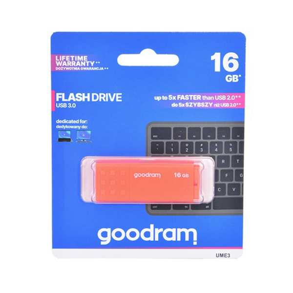 Poza cu Goodram UME3-0160O0R1 USB flash drive 16 GB USB Type-A 3.2 Gen 1 (3.1 Gen 1) Orange
