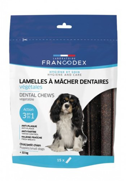 Poza cu FRANCODEX Dental Small - tartar removal strips for dogs - 15 pcs. (FR172364)