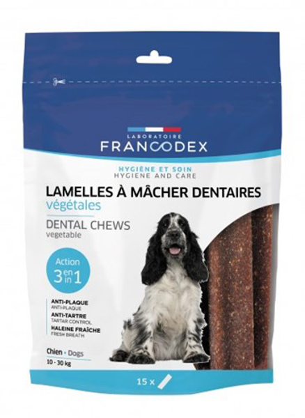 Poza cu FRANCODEX Dental Medium - tartar removal strips for dogs - 15 pcs.