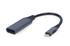 Poza cu Cablexpert A-USB3C-DPF-01 video cable adapter 0.15 m USB Type-C DisplayPort Grey (A-USB3C-DPF-01)