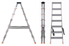 Poza cu Krause Dopplo double-sided step ladder silver (120434)