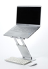 Poza cu POUT Eyes3 Lift - Aluminium telescopic laptop stand, silver grey (POUT-02701SG)