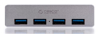 Poza cu ALLNET ALL-USB3-HUB-4-CLIP interface hub USB 3.2 Gen 1 (3.1 Gen 1) Type-A 5000 Mbit/s Silver (MH4PU-SV-BP)