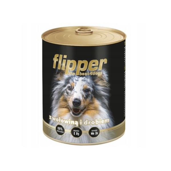 Poza cu DOLINA NOTECI Flipper - Beef with poultry - wet dog food - 800 g