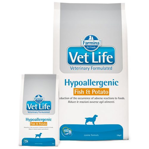 Poza cu Farmina Vet Life Hypoallergenic Fish & Potato Dog 12kg (PVT120005S)