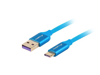 Poza cu Cable Lanberg CA-USBO-21CU-0010-BL (USB 2.0 type A - USB type C , 1m, blue color)