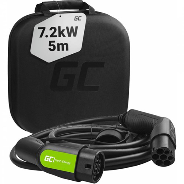Poza cu Green Cell EV09 electric vehicle charging cable Type 2 7,2kW 5 m (EV09)