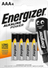 Poza cu BATTERY ENERGIZER ALKALINE POWER AAA LR03 4 PIECES (410829)