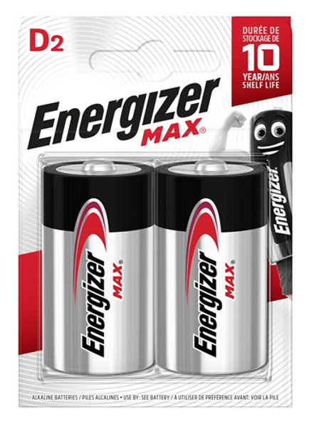 Poza cu ENERGIZER MAX D LR20 BATTERY. 2 pcs. ECO packaging (426827)