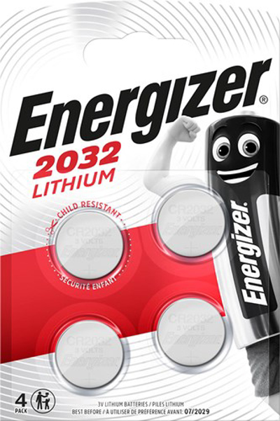 Poza cu ENERGIZER SPECIALTY CR2032 3V BATTERIES 4 PIECES (377627)