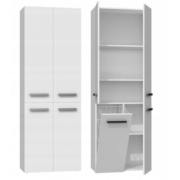 Poza cu Topeshop NEL 1K DD WHITE bathroom storage cabinet White