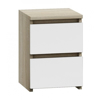 Poza cu Topeshop M2 SONOMA MIX nightstand/bedside table 2 drawer(s) Oak, White