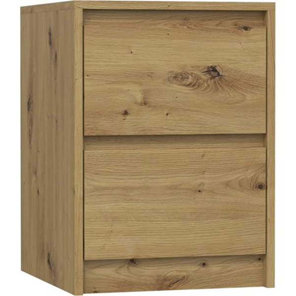 Poza cu Topeshop K2 ARTISAN nightstand/bedside table 2 drawer(s) Oak