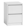 Poza cu Topeshop K2 WHITE nightstand/bedside table 2 drawer(s) White