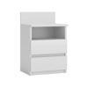 Poza cu Topeshop M1 WHITE MAT nightstand/bedside table 2 drawer(s) White
