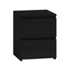 Poza cu Topeshop M2 BLACK GLOSS nightstand/bedside table 2 drawer(s) Black